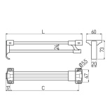 фото 3 -Штанга выдвижная L=400мм (GTV PRESTIGE, премиум, VE-15)
