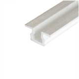 фото 2 -Профиль ВРЕЗНОЙ направляющий L=2500мм для дверок (белый ПВХ, п-образный)