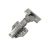 Петля 3D мебельная ПОЛУНАКЛАДНАЯ 90° с доводчиком (PRIMA PROF, slowmotion, 110°, заглушки)