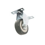 Опора колесо РОЛИК прямой d=50мм (промышленное откатное колесо, ПРОРЕЗИНЕННОЕ)