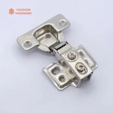 фото 2 -Петля мебельная (4отв) НАКЛАДНАЯ 90° с доводчиком (H-2, четырехшарнирная, УКОРОЧЕННАЯ, 110°)