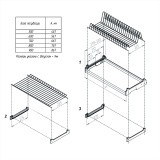 фото 3 -Сушка 600мм ЧЕРНЫЙ UMМ-26 (УСИЛЕННЫЙ посудосушитель 2 уровня, 2 поддона)