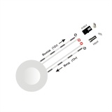 фото 4 -Выключатель (датчик) бесконтактный ДЛЯ ПЛИТ, d=39, СКРЫТЫЙ (12-24V, IP20, белый, XT-39)