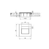 фото 3 -Кабель-канал квадратный СЕРЫЙ (66*66, заглушка столешницы, под провода, D=60)