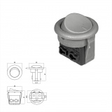 Выключатель ВРЕЗНОЙ d=23 (СЕРЫЙ, 6А, 250B, IP20)