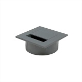 Кабель-канал квадратный СЕРЫЙ (66*66, заглушка столешницы, под провода, D=60)