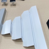 фото 3 -Ручка профильная 128мм L=156мм, БЕЛЫЙ МАТОВЫЙ (408, скошенный край)
