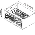 Инструкция по установке выдвижных корзин-посудосушителей (тип KRS06, плоский пруток, базы  600, 700, 800, 900)